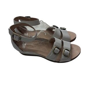 Dansko‎ Astrid Wedge Sandals Women's EU 41 US 10.5-11 Ivory Leather Ankle Strap